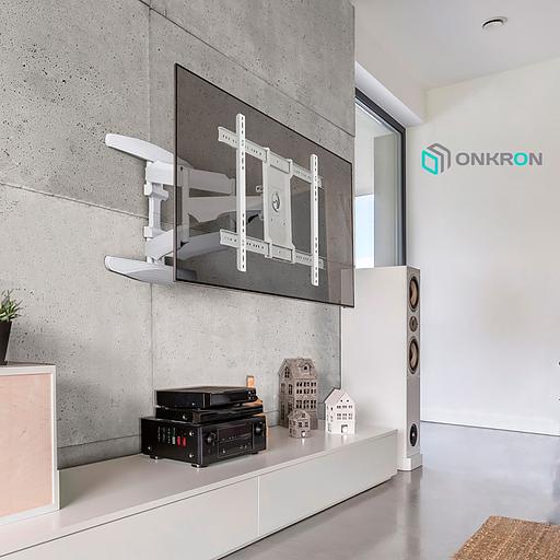 Кронштейн для телевизора Onkron M6L белый 40"-75" макс.45кг настенный поворот и наклон фото 7