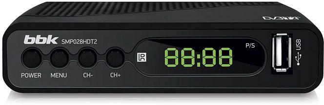 Ресивер DVB-T2 BBK SMP028HDT2 черный фото 1
