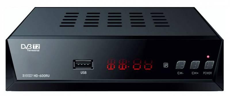 Ресивер DVB-T2 Сигнал Эфир HD-600RU черный фото 1