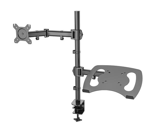 Кронштейн для монитора/ноутбука Cactus CS-VM-LH07-BK черный 13"-27" макс.8кг настольный поворот и наклон фото 1