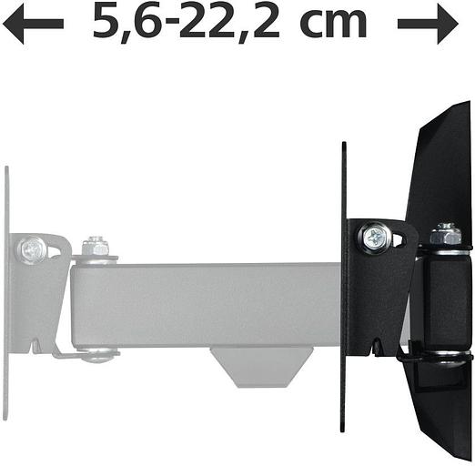 Кронштейн для телевизора Hama H-118113 черный 10"-26" макс.20кг настенный поворот и наклон фото 5