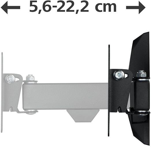 Кронштейн для телевизора Hama H-118113 черный 10"-26" макс.20кг настенный поворот и наклон фото 8