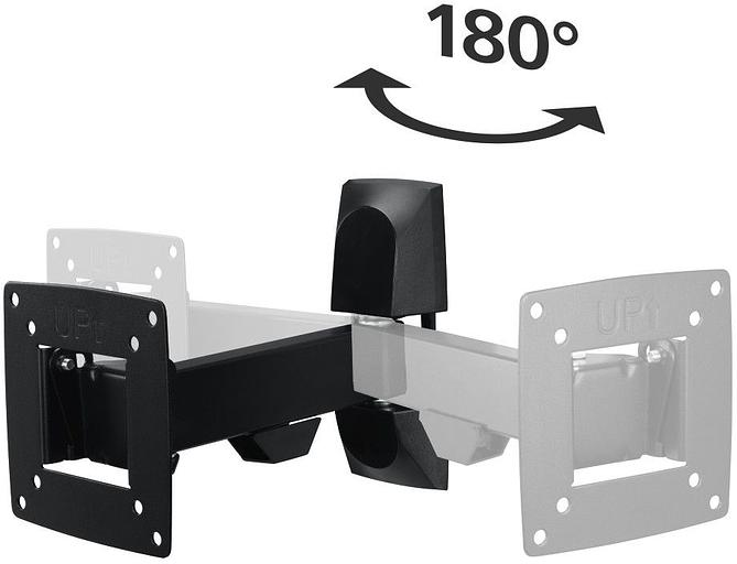 Кронштейн для телевизора Hama H-118113 черный 10"-26" макс.20кг настенный поворот и наклон фото 9