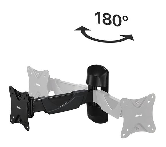 Кронштейн для телевизора Hama FULLMOTION черный 10"-26" макс.25кг настенный фото 7