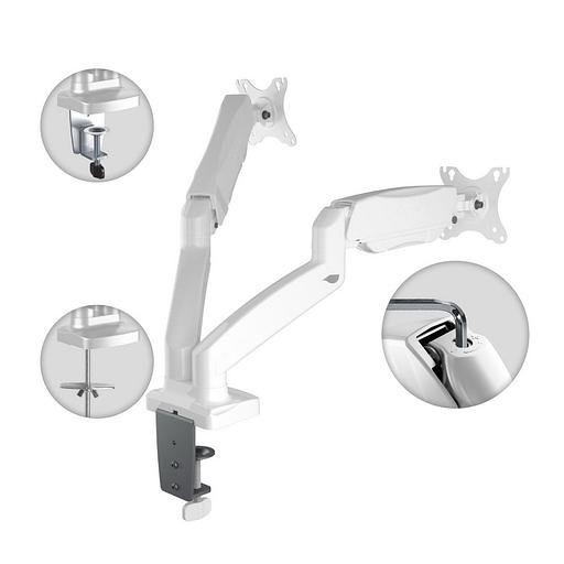 Кронштейн для мониторов Onkron G160W белый 13"-27" макс.13кг настольный поворот и наклон верт.перемещ. фото 3