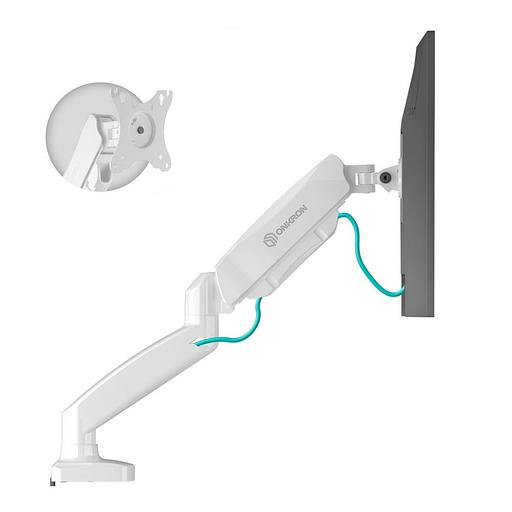 Кронштейн для мониторов Onkron G160W белый 13"-27" макс.13кг настольный поворот и наклон верт.перемещ. фото 5