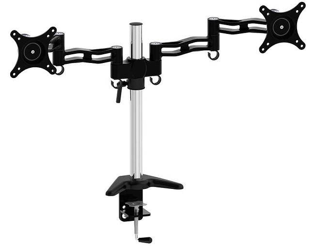 Кронштейн для мониторов Cactus CS-VM-D08-AL серебристый 13"-27" макс.8кг настольный поворот и наклон фото 1