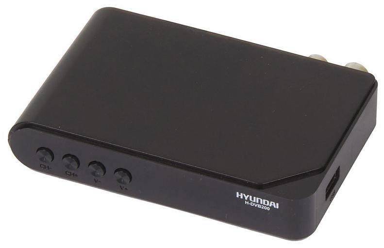 Ресивер DVB-T2 Hyundai H-DVB200 черный фото 2