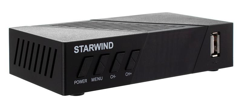 Ресивер DVB-T2 Starwind CT-140 черный фото 2