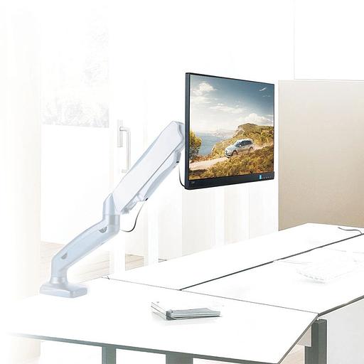 Кронштейн для мониторов Arm Media LCD-T21w белый 15"-32" макс.6.5кг настольный поворот и наклон верт.перемещ. фото 4