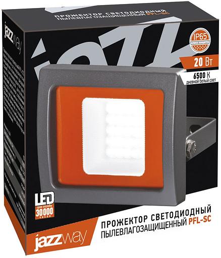 Прожектор уличный Jazzway PFL-SC 5004887 светодиодный 20Вт корп.алюм.серый фото 2