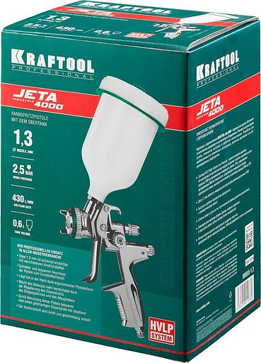 Краскораспылитель Kraftool 06555-1.3 430л/мин соп.:1.3мм бак:0.6л фото 2