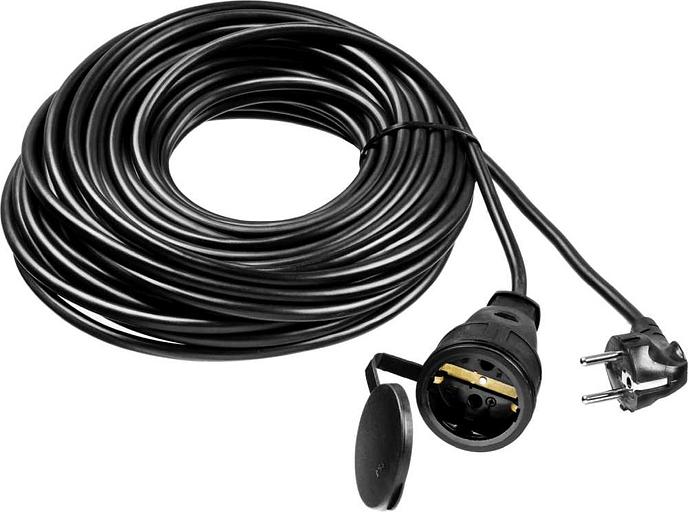 Удлинитель силовой Stayer 55028-30 3x1.5кв.мм 1розет. 30м ПВС без катушки черный фото 1