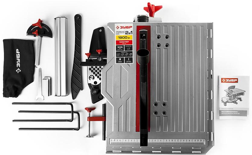 Торцовочная пила Зубр ЗПТК-305-1900 1900Вт 4200об/мин d=305мм фото 3