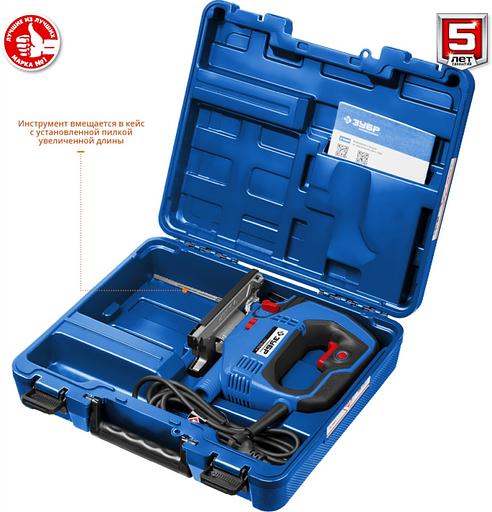 Лобзик Зубр ЛП-500 К +1пил. 500Вт 3000ходов/мин от электросети (кейс в комплекте) фото 7