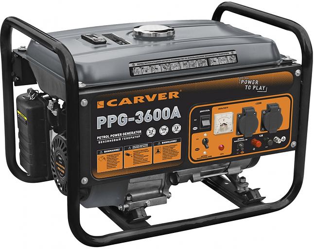 Генератор Carver PPG- 3600А 2.8кВт фото 1
