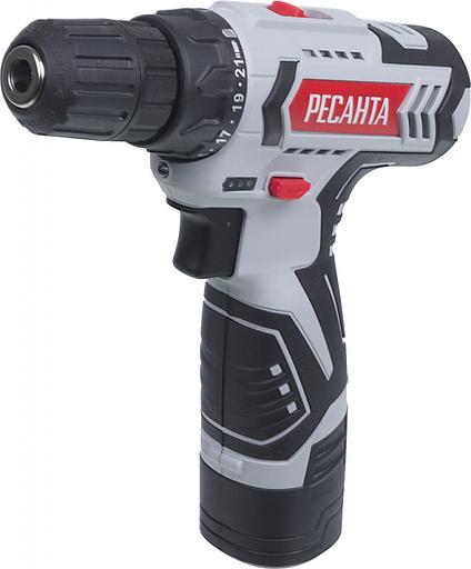 Дрель-шуруповерт Ресанта ДА-12-2Л аккум. патрон:быстрозажимной фото 1