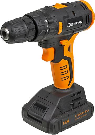 Дрель-шуруповерт ударная Вихрь ДА-18Л-2КУ/Б аккум. патрон:быстрозажимной (кейс в комплекте) фото 2