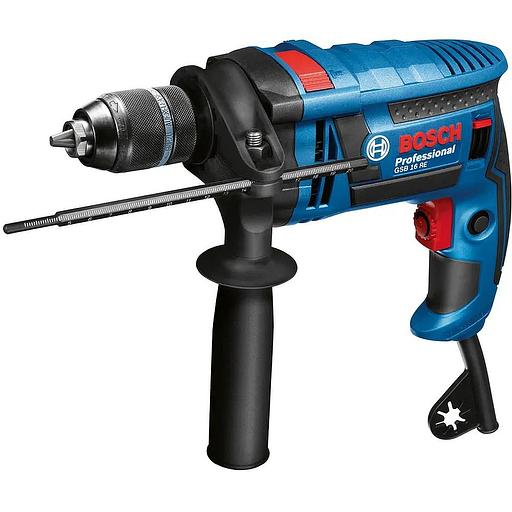 Дрель ударная Bosch GSB 16 RE Professional 750Вт патрон:быстрозажимной реверс (кейс в комплекте) фото 1