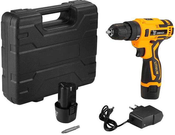 Дрель-шуруповерт Deko Banger 12V SET 3 аккум. патрон:быстрозажимной (кейс в комплекте) фото 1