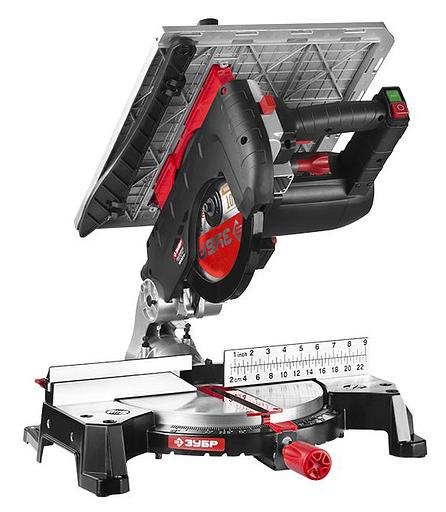 Торцовочная пила Зубр ЗПТК-255-1800 1800Вт 4500об/мин d=250мм фото 2