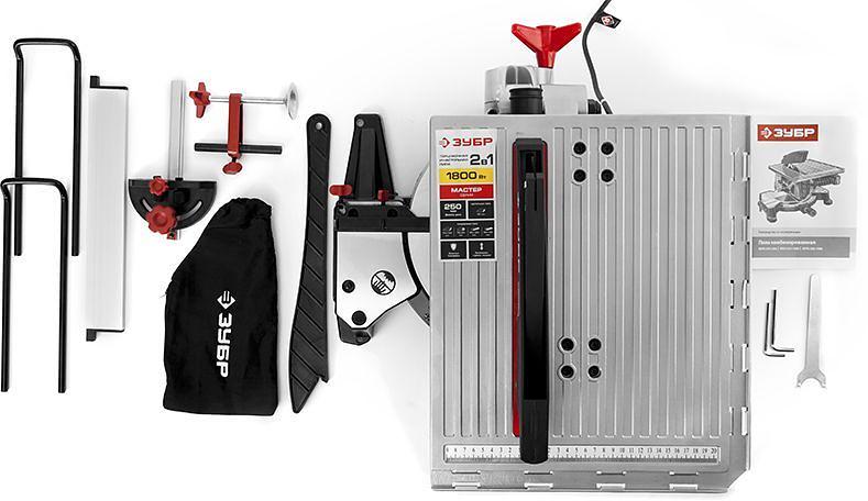 Торцовочная пила Зубр ЗПТК-255-1800 1800Вт 4500об/мин d=250мм фото 4