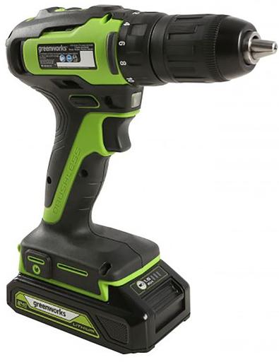 Дрель-шуруповерт Greenworks GD24DD35 аккум. патрон:быстрозажимной фото 2