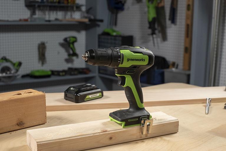 Дрель-шуруповерт Greenworks GD24DD35 аккум. патрон:быстрозажимной фото 6