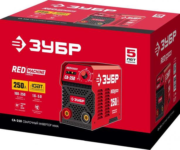 Сварочный аппарат Зубр СА-250 инвертор ММА 9.3кВт фото 8
