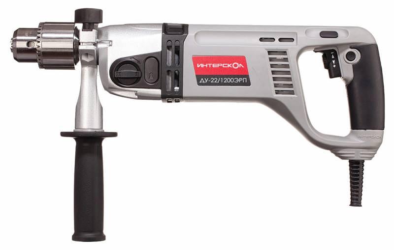 Дрель ударная Интерскол ДУ-22/1200ЭРП2 1200Вт патрон:кулачковый реверс фото 1