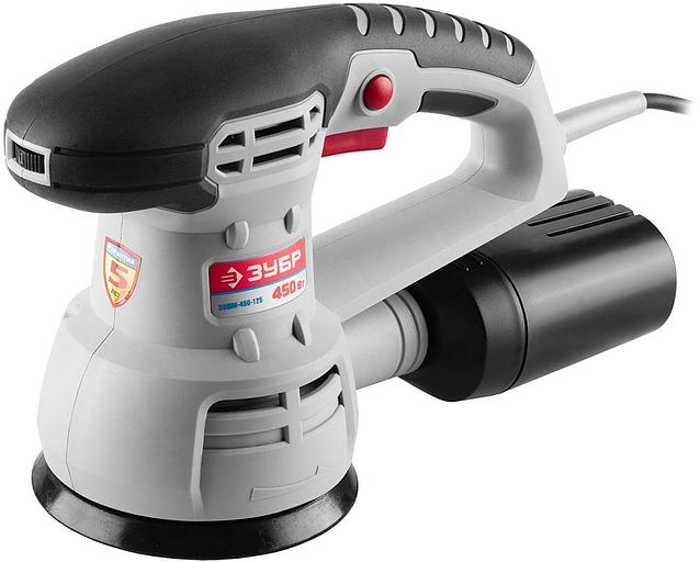 Эксцентриковая шлифовальная машина Зубр ЗОШМ-450-125 450Вт фото 1
