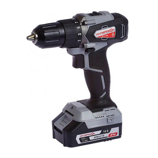 Дрель-шуруповерт Интерскол ДА-13/18ВК аккум. патрон:быстрозажимной (кейс в комплекте) фото 1