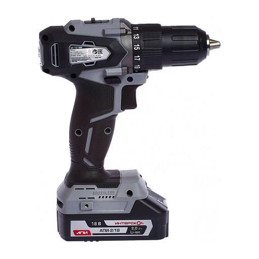Дрель-шуруповерт Интерскол ДА-13/18ВК аккум. патрон:быстрозажимной (кейс в комплекте) фото 2