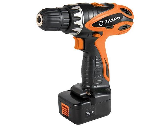 Дрель-шуруповерт Вихрь ДА-12-2к аккум. патрон:быстрозажимной (кейс в комплекте) фото 1