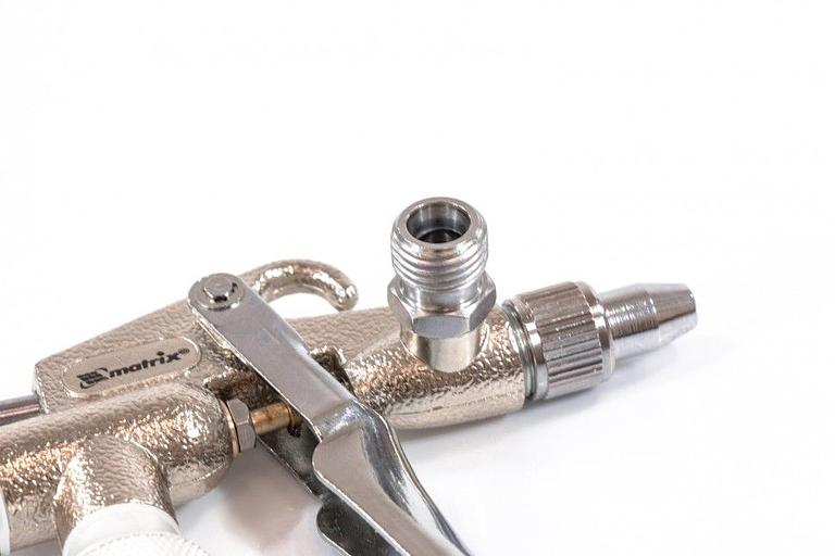 Краскораспылитель Matrix 57318 141л/мин бак:0.1л серебристый/белый фото 2