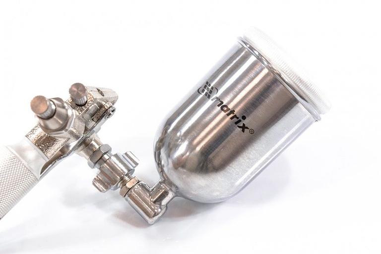 Краскораспылитель Matrix 57318 141л/мин бак:0.1л серебристый/белый фото 7