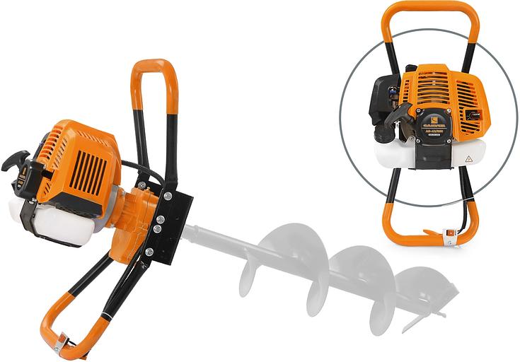 Мотобур Carver AG-43/000 бытовой 2-х такт. 1250Вт 1.7л.с. 43см3 6500об/мин (01.003.00038) фото 1