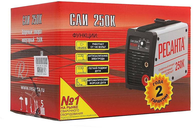 Сварочный аппарат Ресанта САИ-250К инвертор ММА DC фото 7