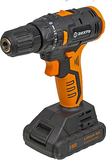 Дрель-шуруповерт Вихрь ДА-18Л-2К/Б аккум. патрон:быстрозажимной (кейс в комплекте) фото 2