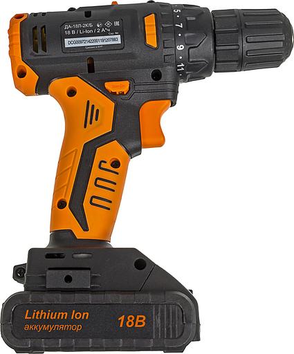 Дрель-шуруповерт Вихрь ДА-18Л-2К/Б аккум. патрон:быстрозажимной (кейс в комплекте) фото 3