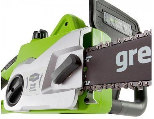 Электрическая цепная пила Greenworks GCS2046 2000Вт дл.шин.:18" (45cm) фото 2