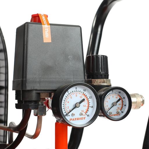 Компрессор поршневой Patriot PTR 50-450A масляный 450л/мин 50л 2200Вт оранжевый/черный фото 6