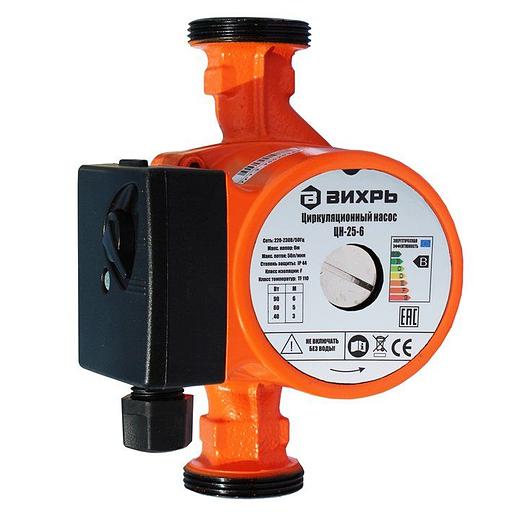 Насос циркуляционный напорный Вихрь ЦН-25-6 90Вт 3000л/час фото 1