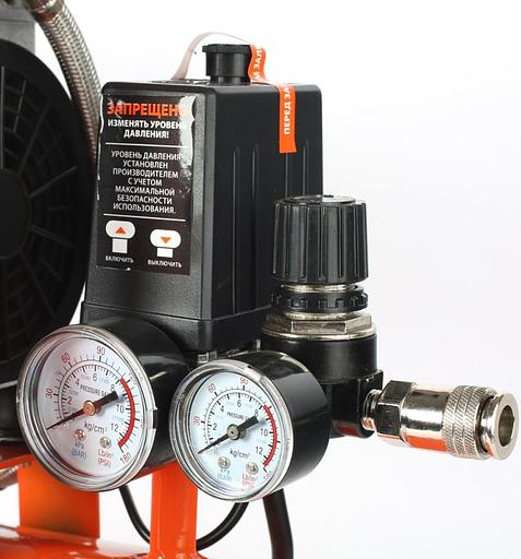 Компрессор поршневой Patriot WO 10-120 безмасляный 120л/мин 10л 650Вт оранжевый фото 7