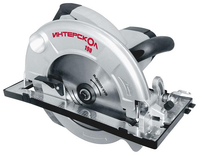 Циркулярная пила (дисковая) Интерскол ДП-190/1600М 1600Вт (ручная) фото 1