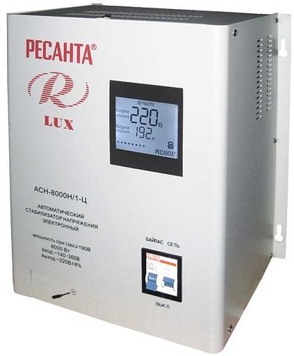 Стабилизатор напряжения Ресанта АСН-8000Н/1-Ц электронный однофазный белый фото 1