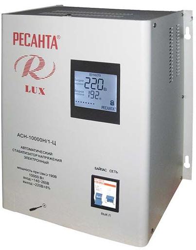 Стабилизатор напряжения Ресанта АСН-10000Н/1-Ц электронный однофазный серый фото 1