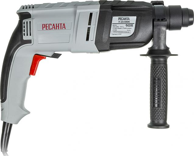 Перфоратор Ресанта П-24-650К патрон:SDS-plus уд.:2.8Дж 650Вт (кейс в комплекте) фото 2