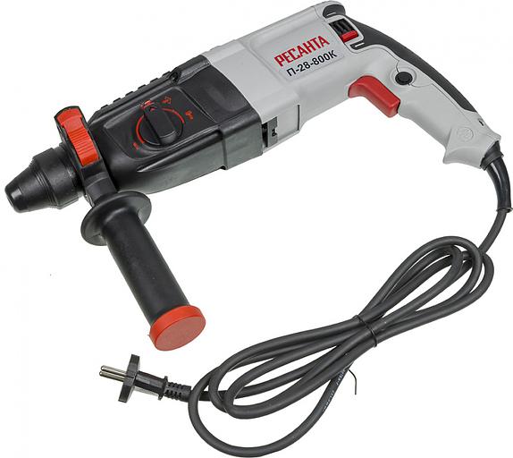 Перфоратор Ресанта П-28-800К патрон:SDS-plus уд.:3.4Дж 800Вт (кейс в комплекте) фото 3