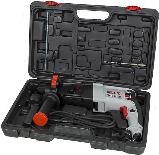 Перфоратор Ресанта П-28-800К патрон:SDS-plus уд.:3.4Дж 800Вт (кейс в комплекте) фото 10